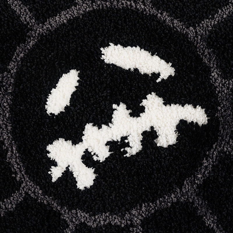 Black Murakami Flower Rug