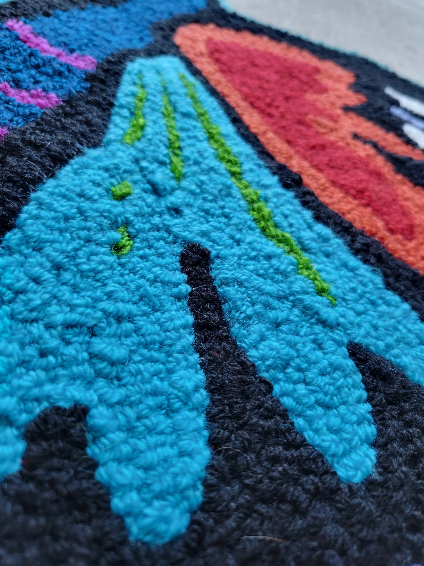 Colorful Butterfly Custom Rug