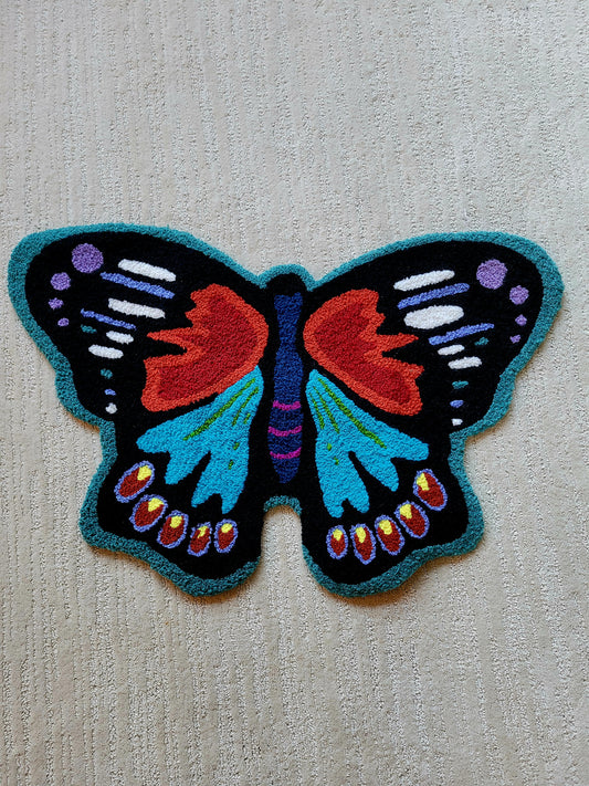 Colorful Butterfly Custom Rug