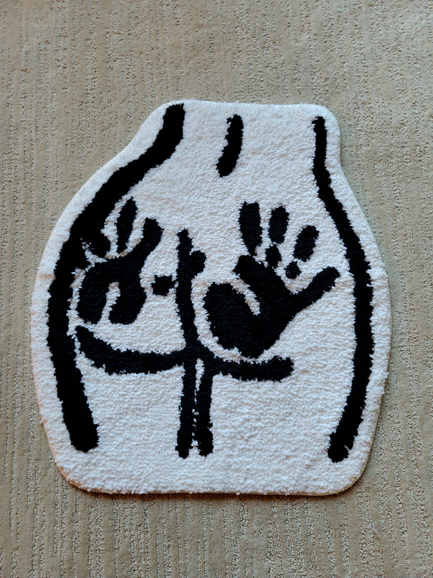 Ass Handprint Tufted Rug