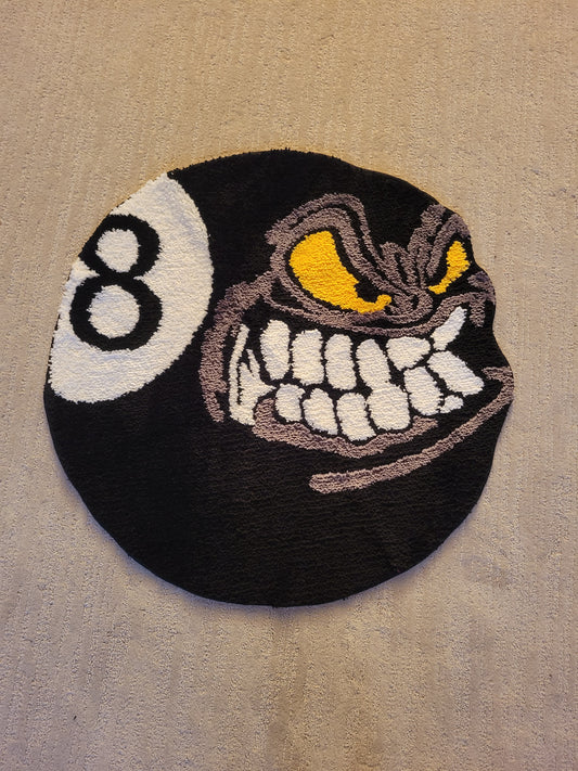 Angry 8 ball Custom Rug